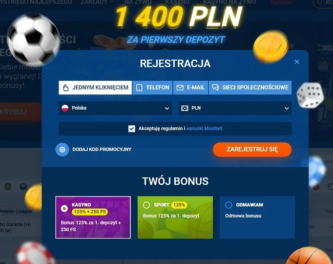 mostbet casino registration